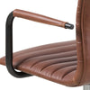 Sedia da ufficio in ecopelle Winslow Marrone (5)
