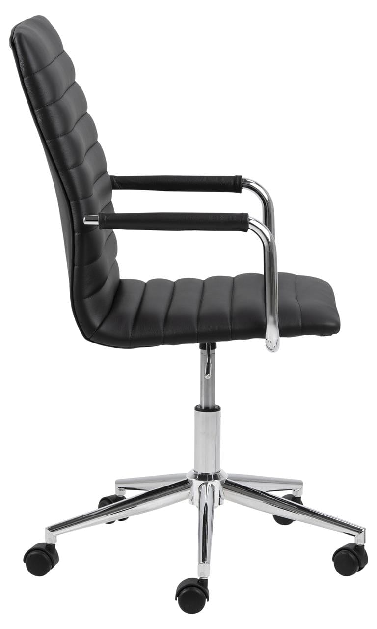 Sedia da ufficio in ecopelle Winslow Nero (1)