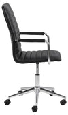 Sedia da ufficio in ecopelle Winslow Nero (1)
