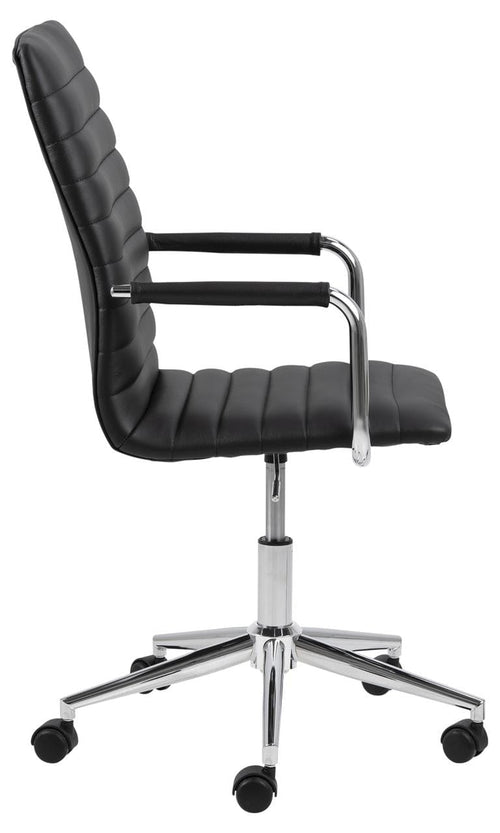Sedia da ufficio in ecopelle Winslow Nero (1)
