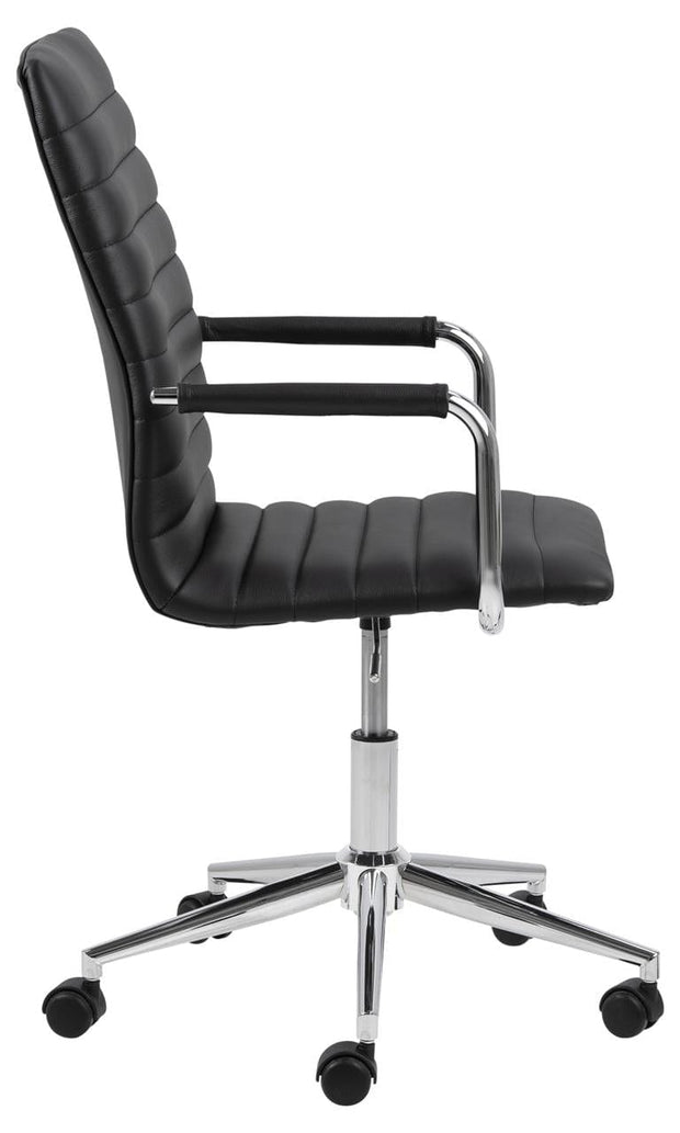 Sedia da ufficio in ecopelle Winslow Nero (1)
