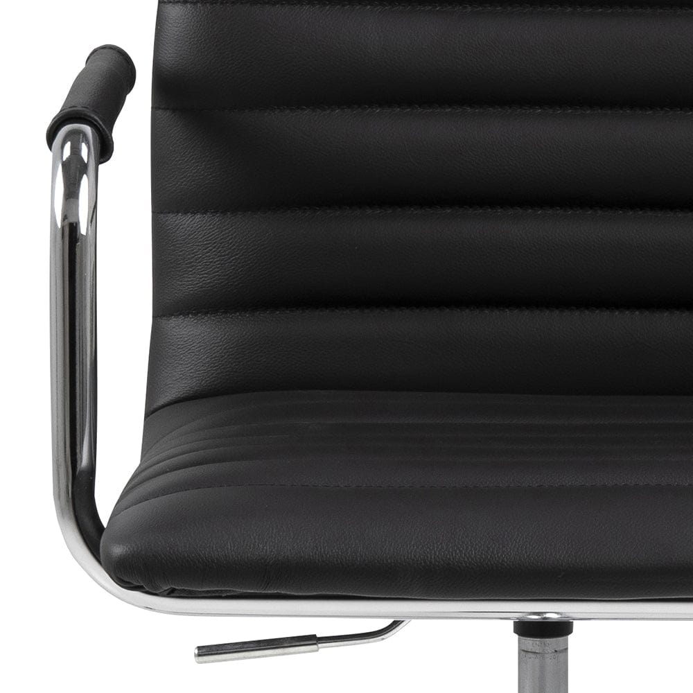 Sedia da ufficio in ecopelle Winslow Nero (7)