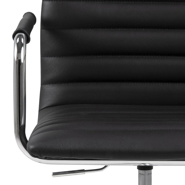 Sedia da ufficio in ecopelle Winslow Nero (7)