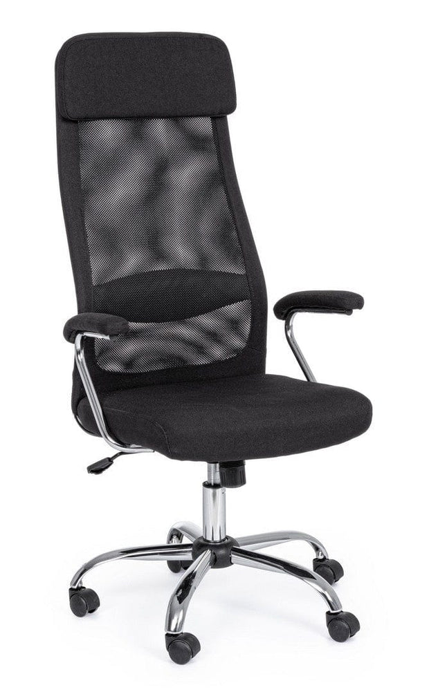 Sedia da ufficio in tessuto Clarissa Nero