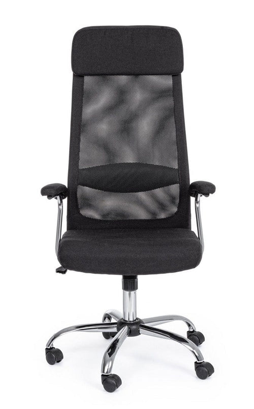 Sedia da ufficio in tessuto Clarissa Nero (1)