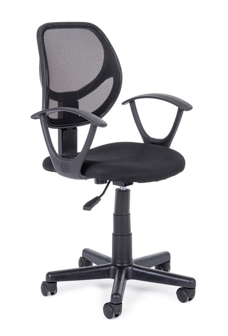 Sedia da ufficio in tessuto Ella Nero