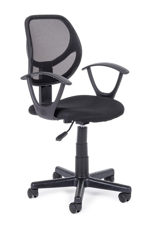 Sedia da ufficio in tessuto Ella Nero