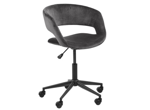 Sedia da ufficio in tessuto Grace Grigio