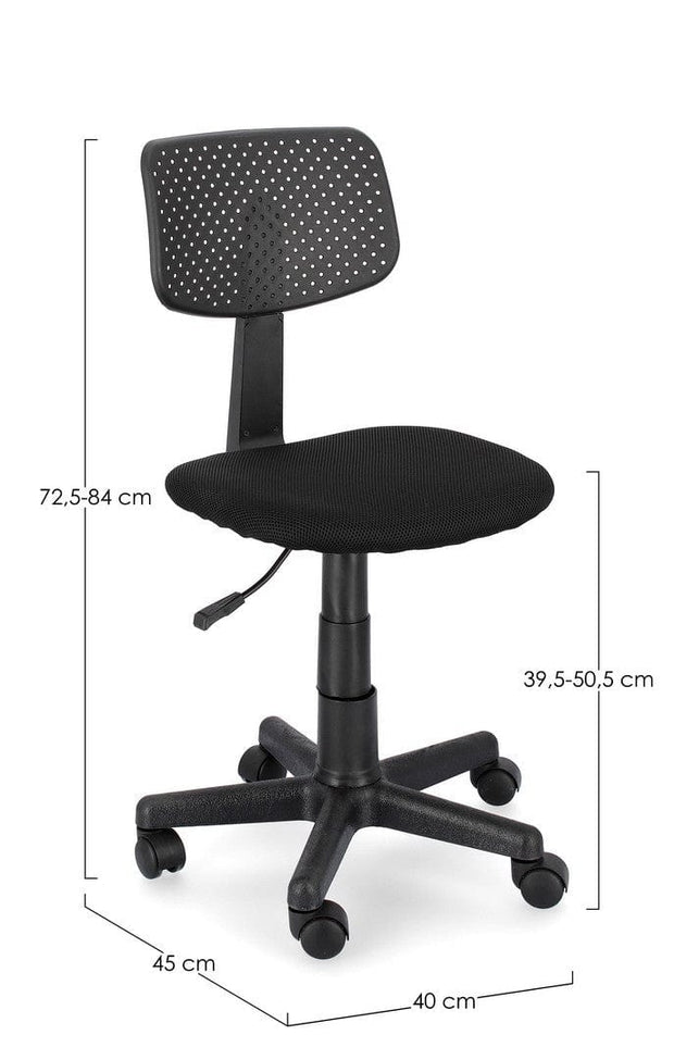 Sedia da ufficio in tessuto Lexi Nero (7)