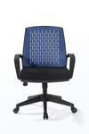 Sedia da ufficio per bambini, rivestita in tessuto Comfort Blue / Black, l63xL63xH85-95 cm (1)