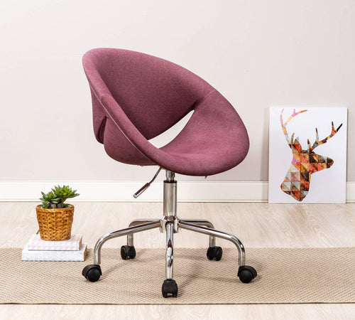 Sedia da ufficio per bambini, rivestita in tessuto Relax Rose, L61xH54xH88-95 cm (1)