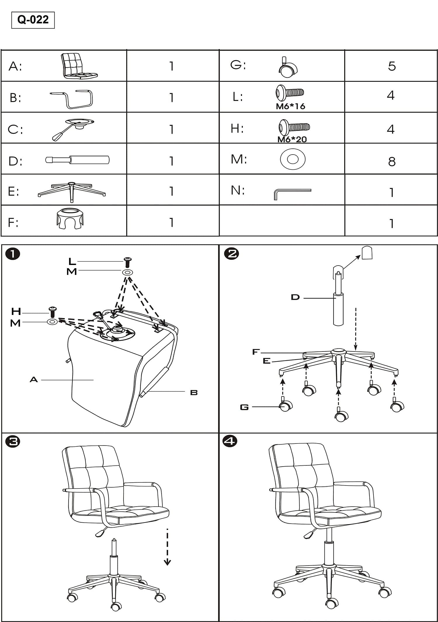 Sedia da ufficio Qwin-022 Blu (1)