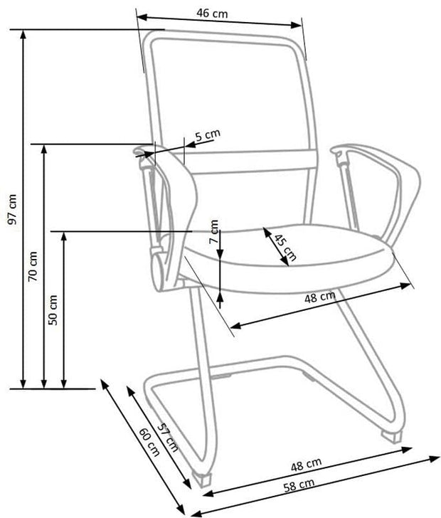Sedia da ufficio Vidar Skid Nero (4)