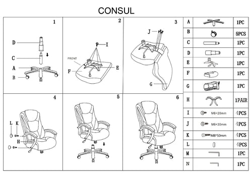 Sedia direzionali da ufficio Ceron Nero (1)