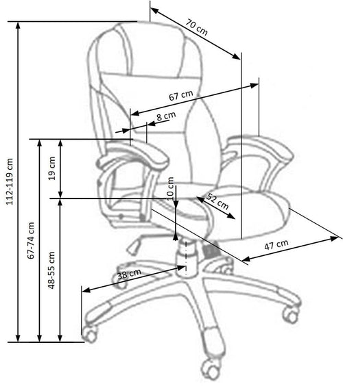 Sedia direzionali da ufficio Derron II Grigio (1)