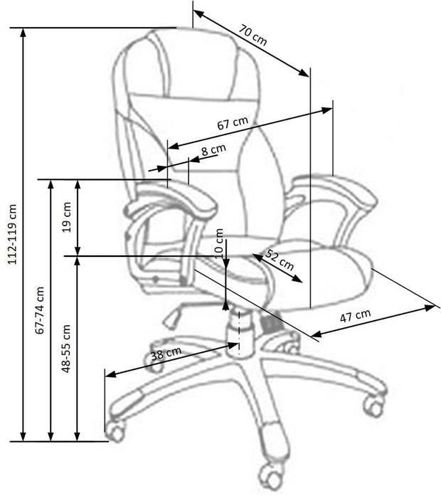 Sedia direzionali da ufficio Derron II Grigio (1)