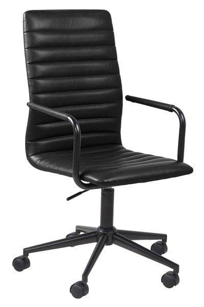 Sedia direzionali da ufficio in ecopelle Winslow Nero