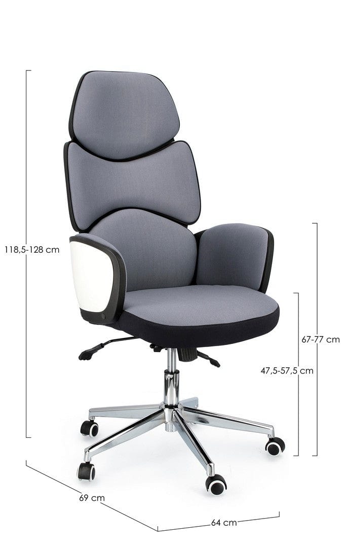 Sedia direzionali da ufficio in tessuto Armstrong Grigio (8)