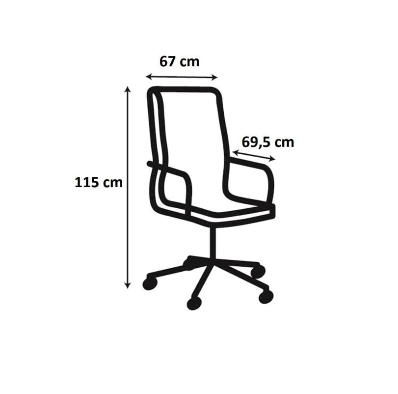 Sedia direzionali da ufficio in tessuto Brad Antracite (15)