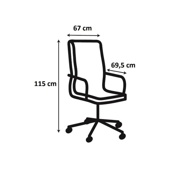 Sedia direzionali da ufficio in tessuto Brad Antracite (15)