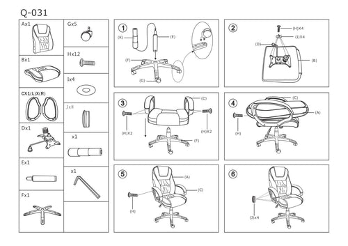 Sedia direzionali da ufficio Qwin-031 Nero (1)