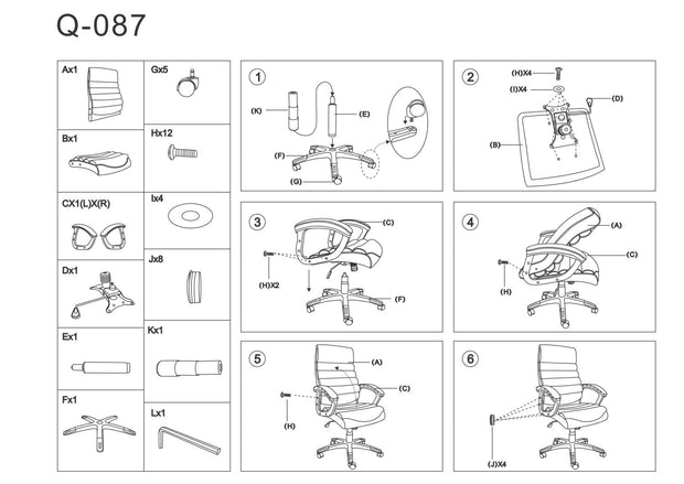 Sedia direzionali da ufficio Qwin-087 Grigio (1)
