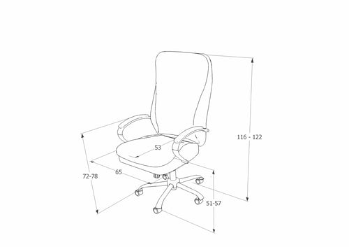 Sedia direzionali da ufficio Qwin-154 Nero (1)