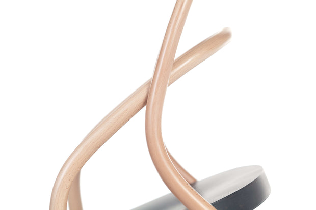 Sedia in legno di faggio 002 Naturale / Nero, l57xL56xH85 cm (5)