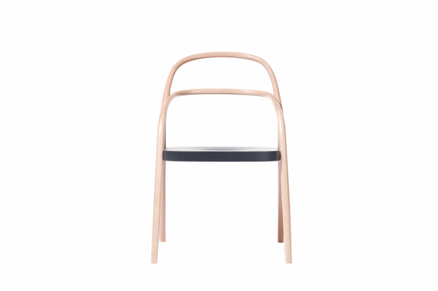 Sedia in legno di faggio 002 Naturale / Nero, l57xL56xH85 cm (7)