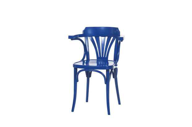 Ton Sedia in legno di faggio 24 Blue, l54xL48xH77 cm