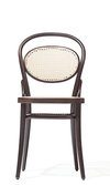 Sedia in legno di faggio, rivestita in ecopelle 20 Dark Brown, l41xL54xH84 cm (1)