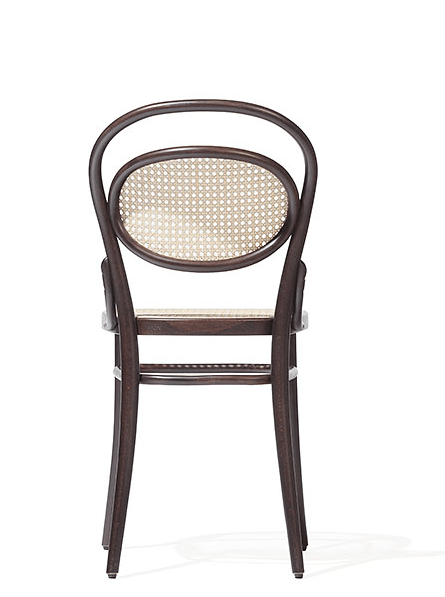 Sedia in legno di faggio, rivestita in ecopelle 20 Dark Brown, l41xL54xH84 cm (2)