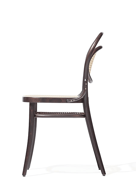 Sedia in legno di faggio, rivestita in ecopelle 20 Dark Brown, l41xL54xH84 cm (3)