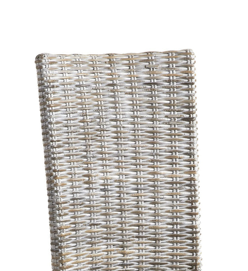 Sedia in legno e rattan New White Salsa Bianco (1)