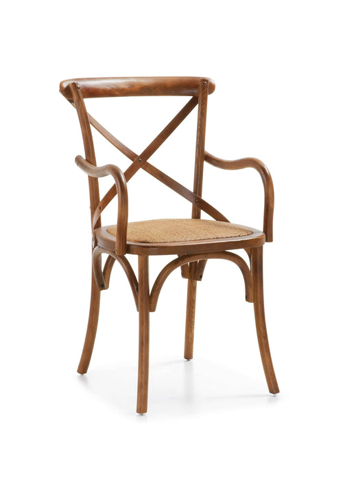 Sedia in legno e rattan Paris Plus Quercia