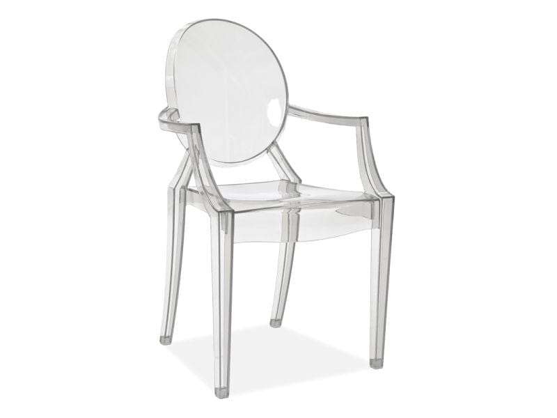 Signal Sedia in plastica Lucie Trasparente, l54xL42xH92 cm