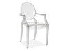 Signal Sedia in plastica Lucie Trasparente, l54xL42xH92 cm