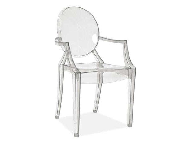 Signal Sedia in plastica Lucie Trasparente, l54xL42xH92 cm