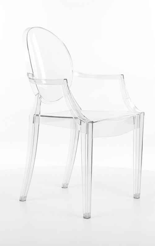 Signal Sedia in plastica Lucie Trasparente, l54xL42xH92 cm