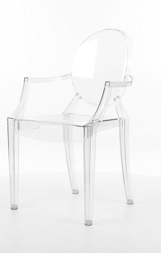 Signal Sedia in plastica Lucie Trasparente, l54xL42xH92 cm