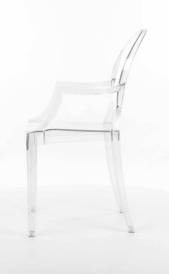 Signal Sedia in plastica Lucie Trasparente, l54xL42xH92 cm