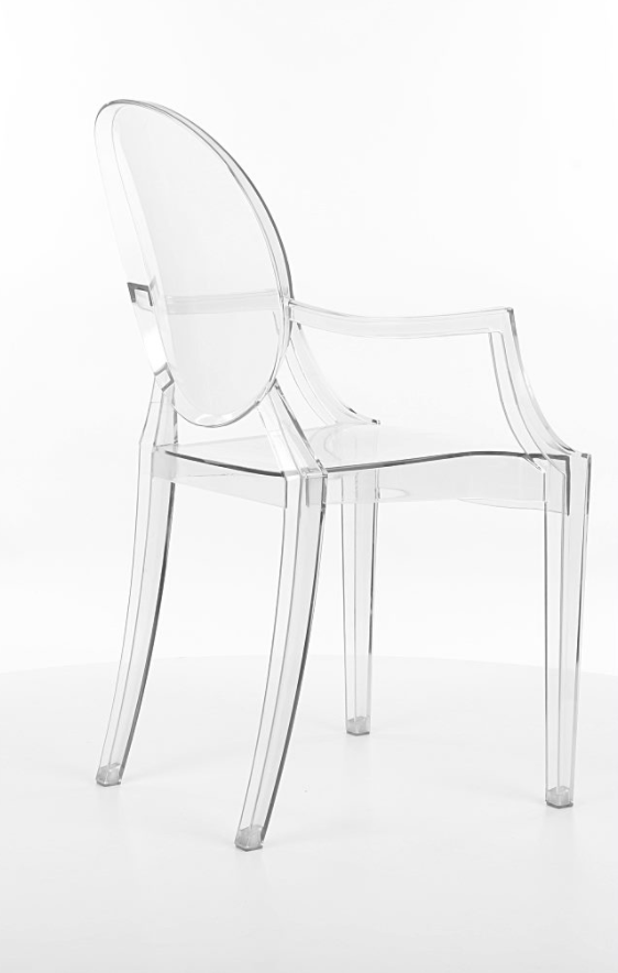 Signal Sedia in plastica Lucie Trasparente, l54xL42xH92 cm