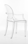 Signal Sedia in plastica Lucie Trasparente, l54xL42xH92 cm