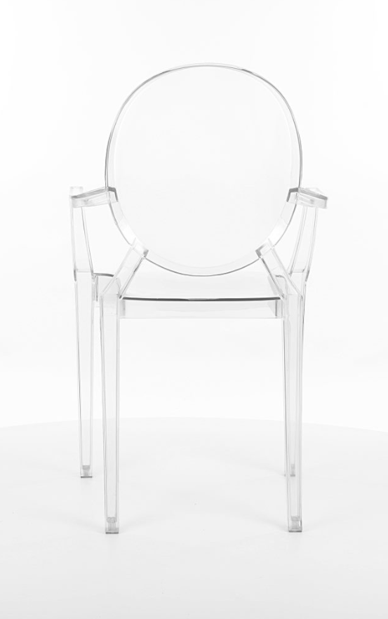 Signal Sedia in plastica Lucie Trasparente, l54xL42xH92 cm