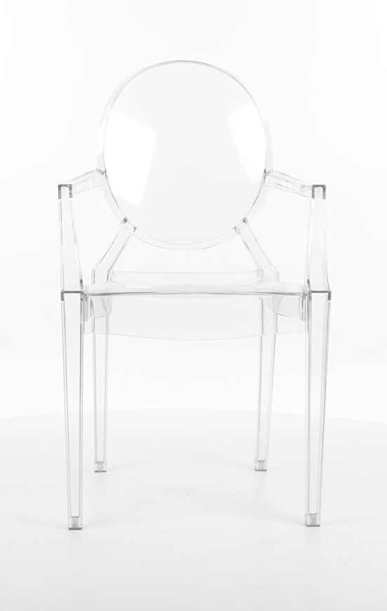 Signal Sedia in plastica Lucie Trasparente, l54xL42xH92 cm