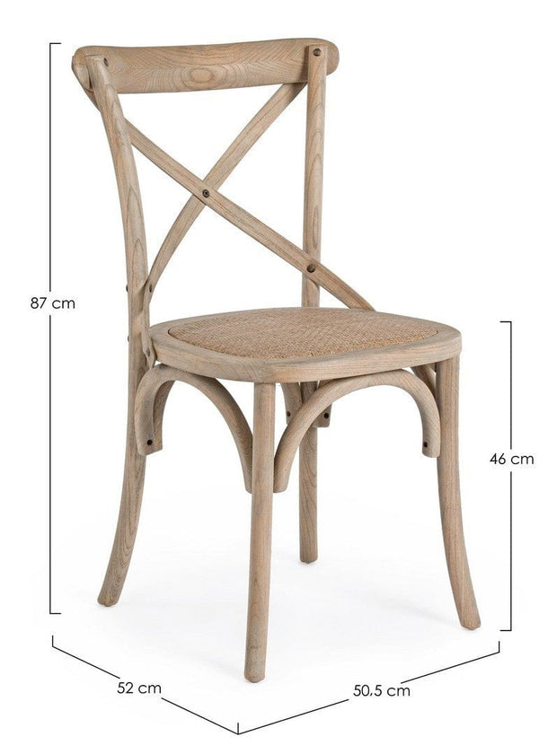 Sedia in rattan Cross Naturale (7)