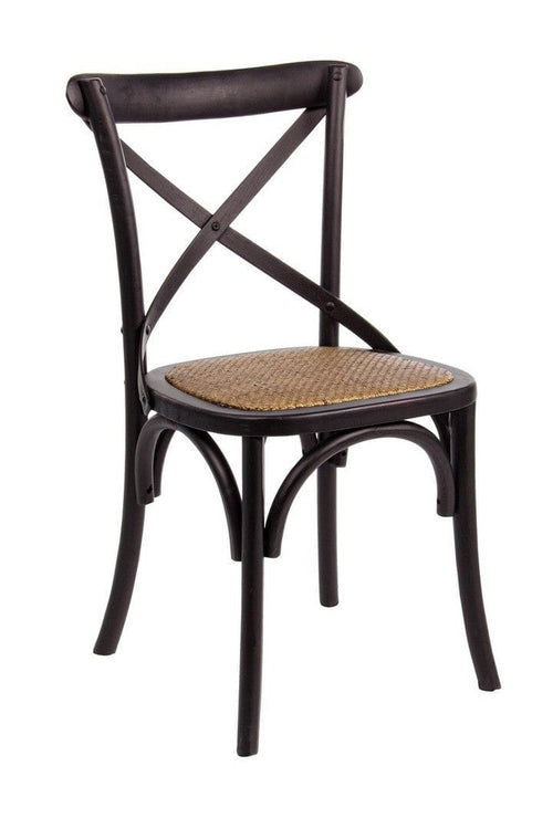Sedia in rattan Cross Nero