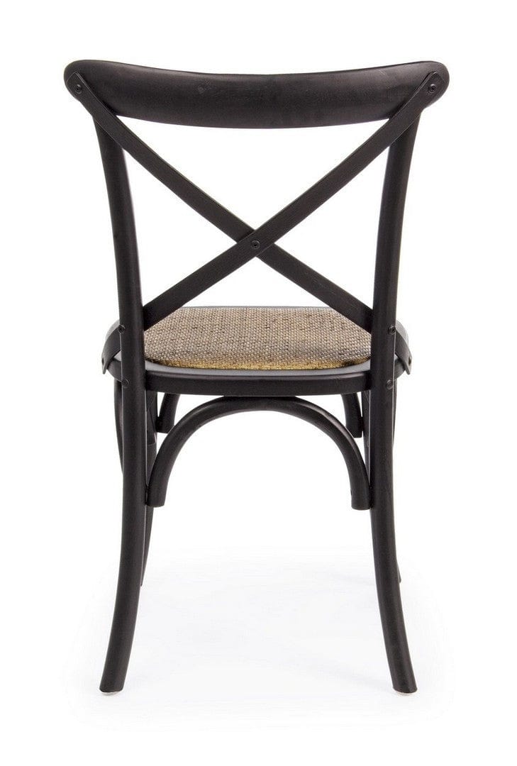 Sedia in rattan Cross Nero (4)
