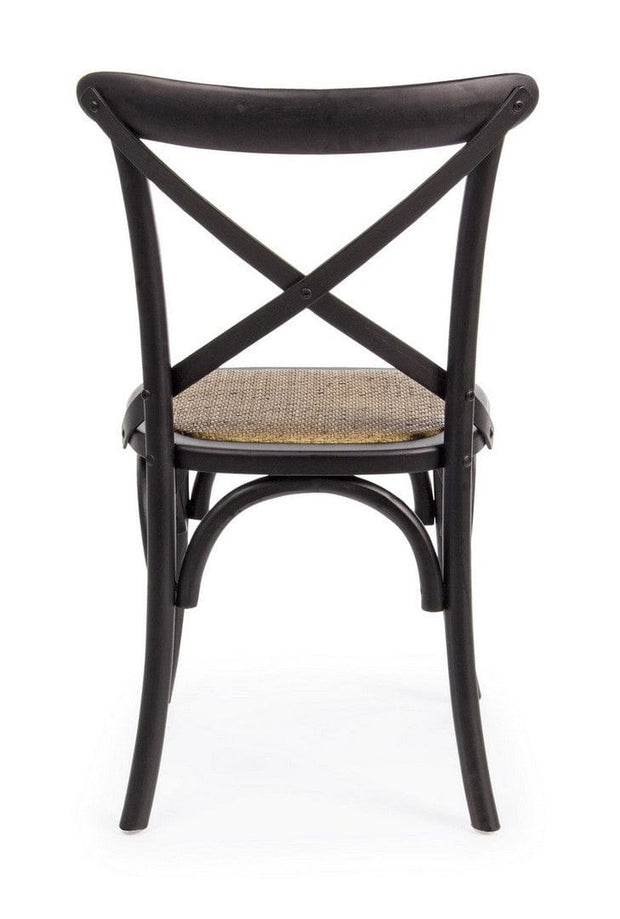 Sedia in rattan Cross Nero (4)
