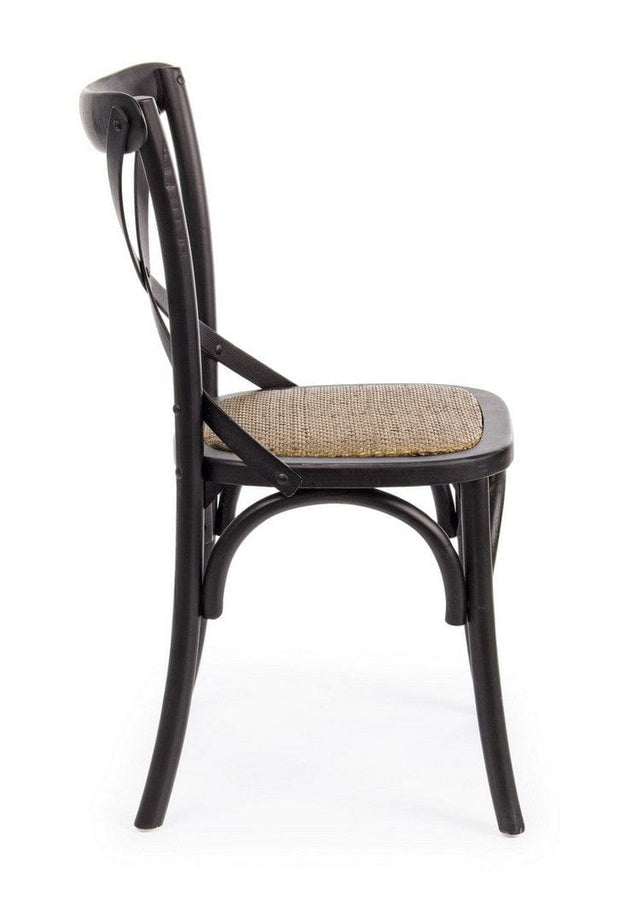 Sedia in rattan Cross Nero (5)